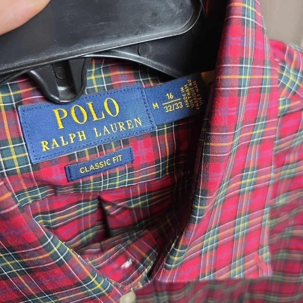 Ralph Lauren Shirt Men's‎ Size M 16-32/33 Long Sleeve Classic Cotton Lot Of 2